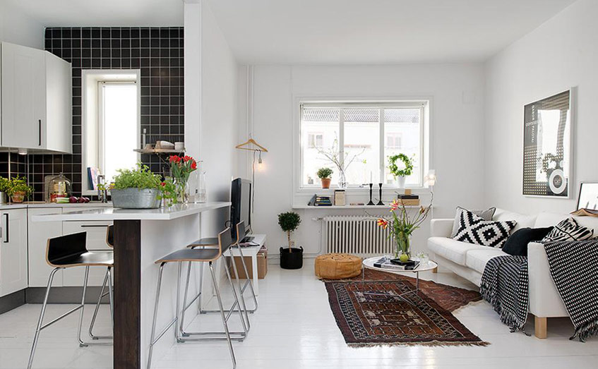 thiết kế nội thất phòng khách theo phong cách Bắc Âu, đơn giản, tinh tế và hiện đại là lựa chọn thích hợp nhất cho không gian này.